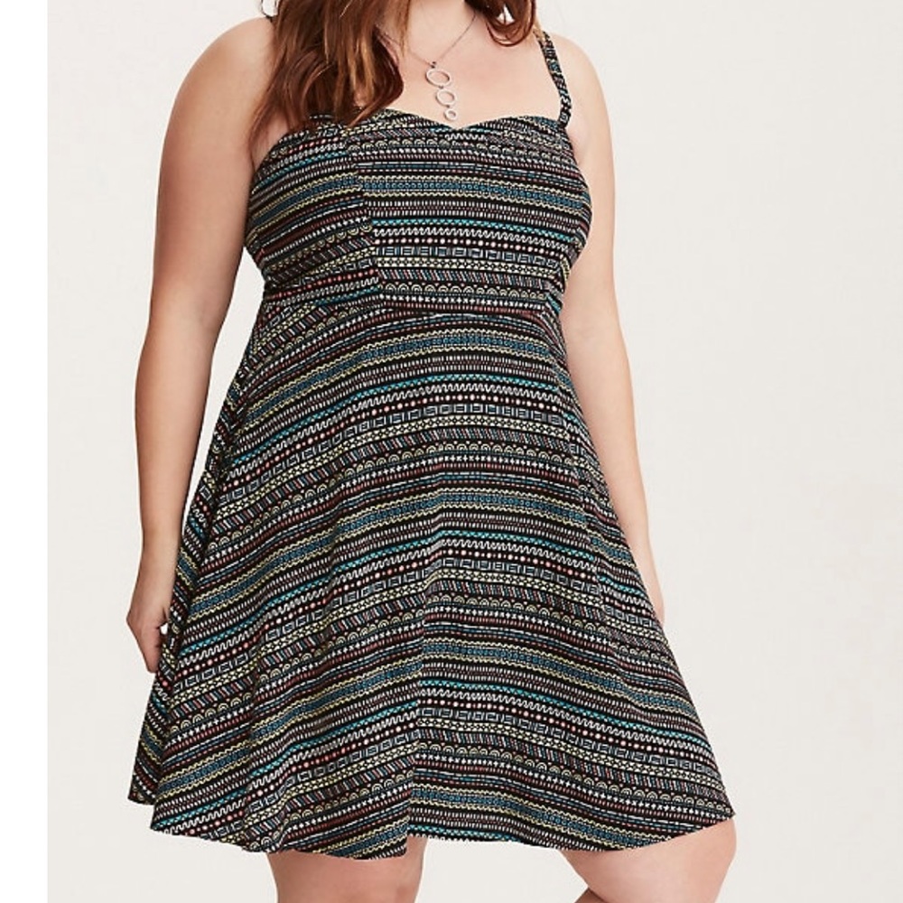 Multi Print Challis Tank Dress